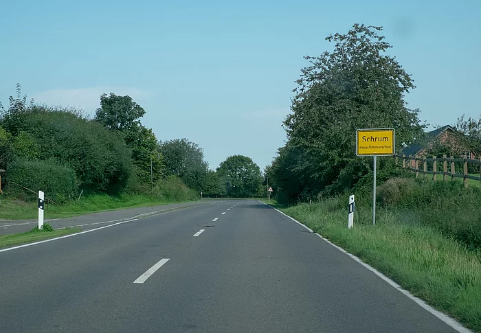 Ortseinfahrt Gemeinde Schrum