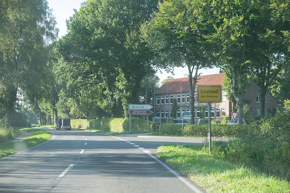 Ortseinfahrt Gemeinde Schafstedt